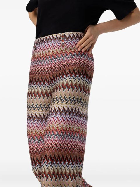 Missoni chevron-pattern trousers - Red