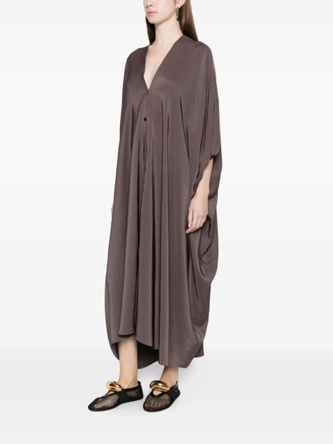 Eleh V-neck button midi dress - Brown - zdjęcie produktu nr 2