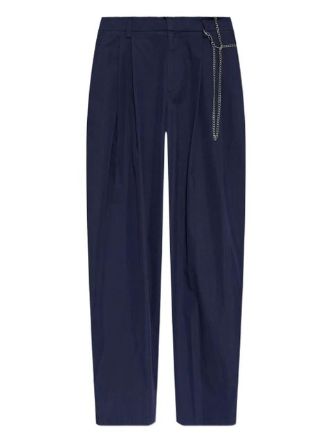 Alexander Wang pleated chain-detail trousers - Blue - zdjęcie produktu nr 1