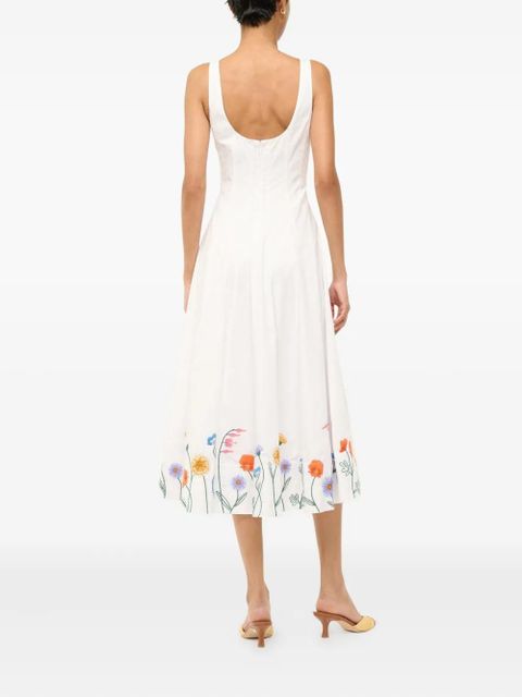 STAUD Wells midi dress - White