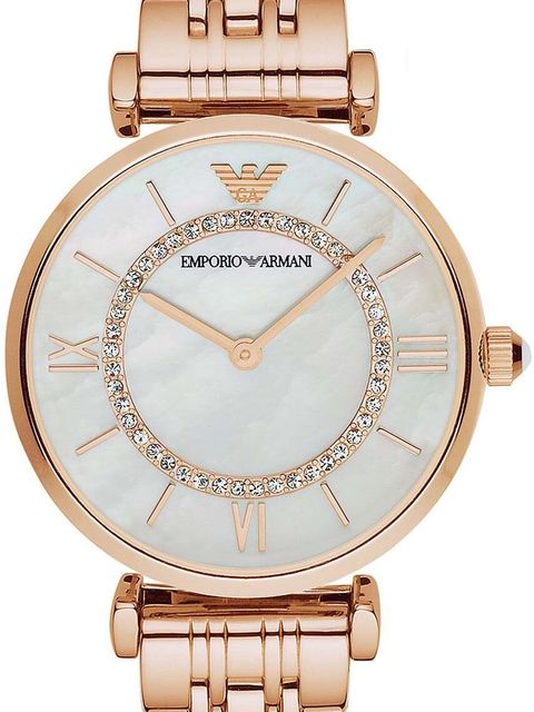 Emporio Armani zegarek damski kolor różowy