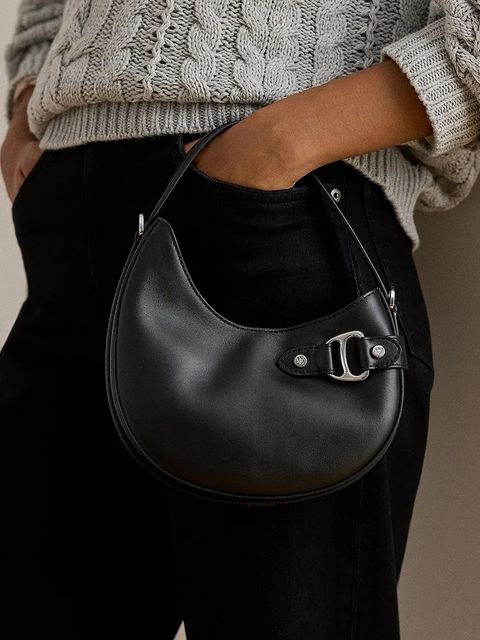 Lauren Ralph Lauren torebka skórzana kolor czarny 431980159