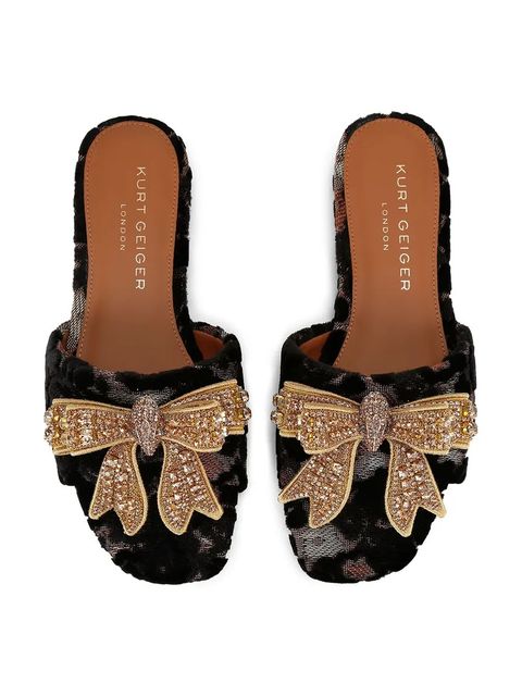 Kurt Geiger London klapki Kensington Bow Flat Sdl - zdjęcie produktu nr 1