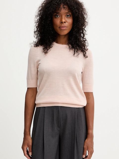 BOSS t-shirt wełniany damski kolor fioletowy 50544996 - zdjęcie produktu nr 1