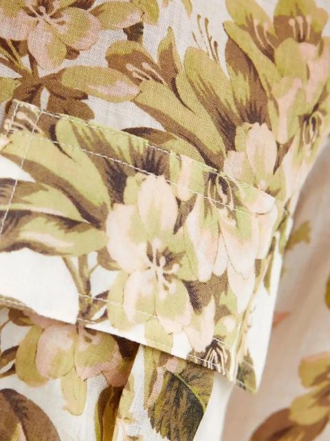 ZIMMERMANN floral pocket shirt - Neutrals