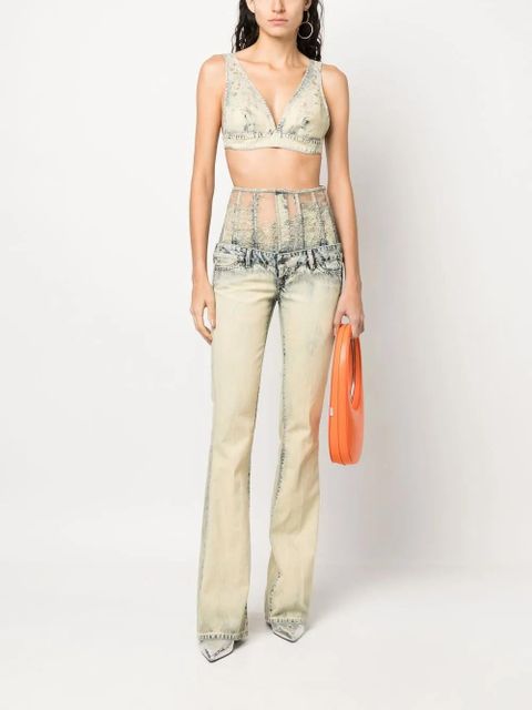 Diesel denim bra-style top - Neutrals