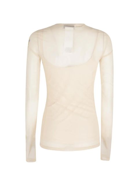 Sportmax abstract-print mesh dress - Neutrals - zdjęcie produktu nr 2