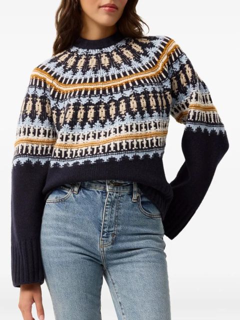 Marie Oliver Dion patterned sweater - Blue