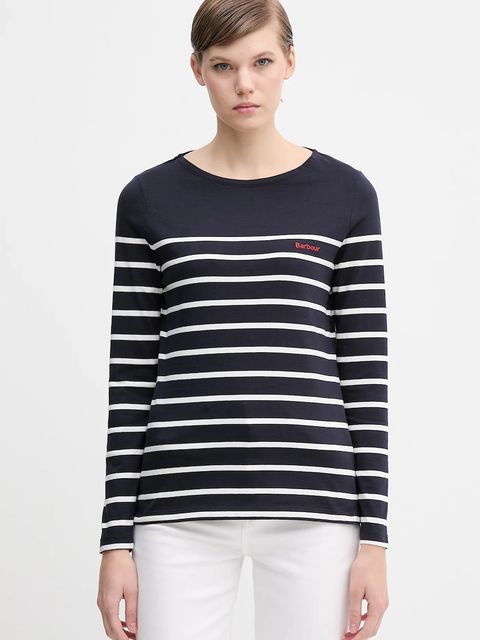 Barbour longsleeve bawełniany BRADLEY kolor granatowy LML0892 - zdjęcie produktu nr 1