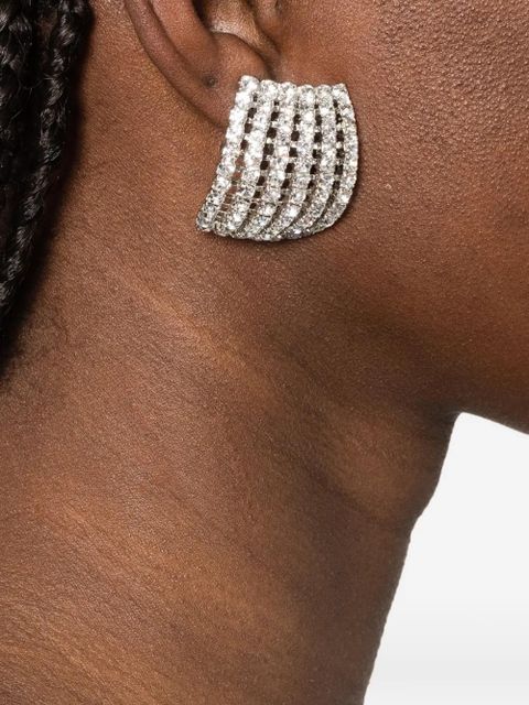 Jennifer Behr crystal-embellished earrings - Silver - zdjęcie produktu nr 2