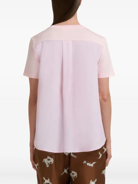 Marni logo-embroidered cotton T-shirt - Pink