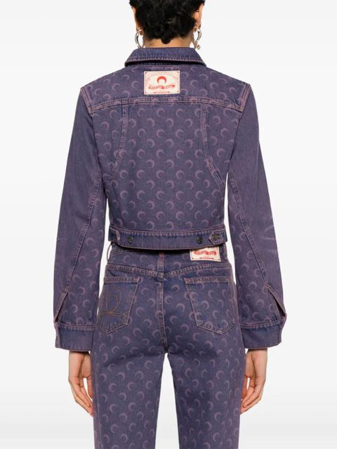 Marine Serre Moon Laser denim jacket - Purple