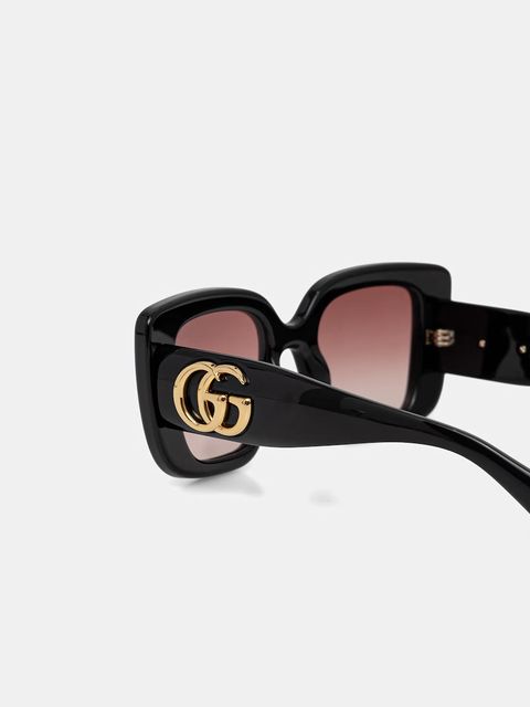 Gucci okulary przeciwsłoneczne damskie kolor czarny GG1975S