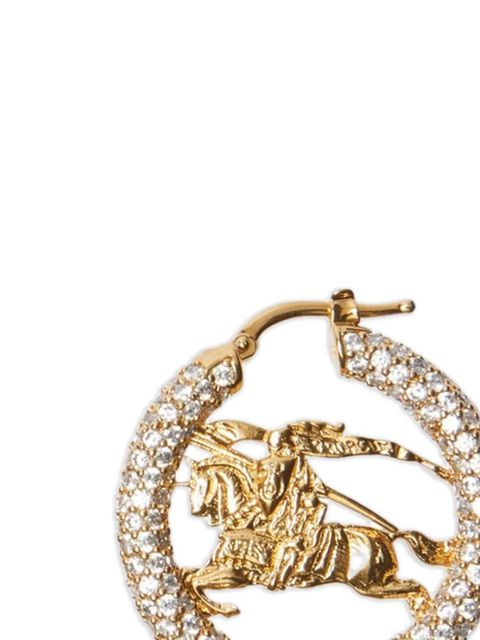 Burberry equestrian-knight hoop earrings - Yellow - zdjęcie produktu nr 2