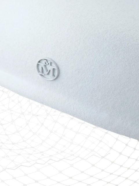 Maison Michel New Bonnie veil-detail beret - Blue - zdjęcie produktu nr 2