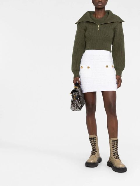 Balmain fitted tweed mini skirt - White - zdjęcie produktu nr 2