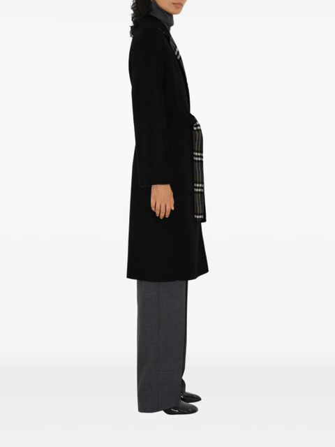 Burberry belted reversible wool coat - Black