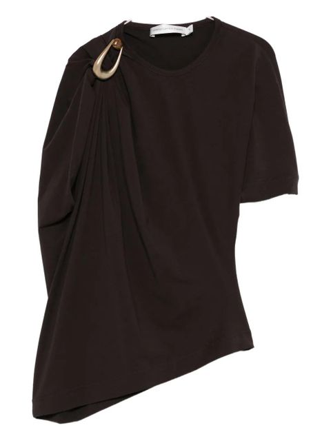 Christopher Esber draped ring-detail top - Brown