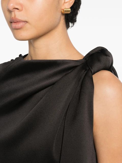 Eleh knot-detail mini dress - Black