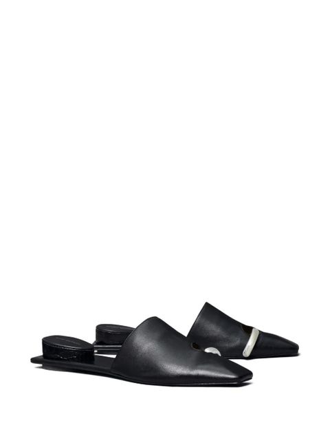 Tory Burch pierced leather slippers - Black - zdjęcie produktu nr 2