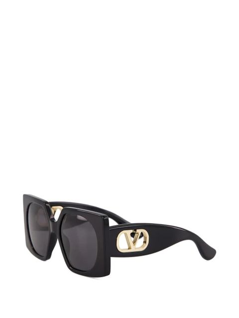 Valentino Garavani V-logo geometric-frame sunglasses - Black - zdjęcie produktu nr 2