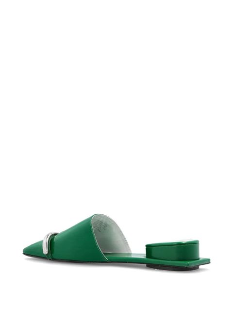 Tory Burch Pierced leather mules - Green