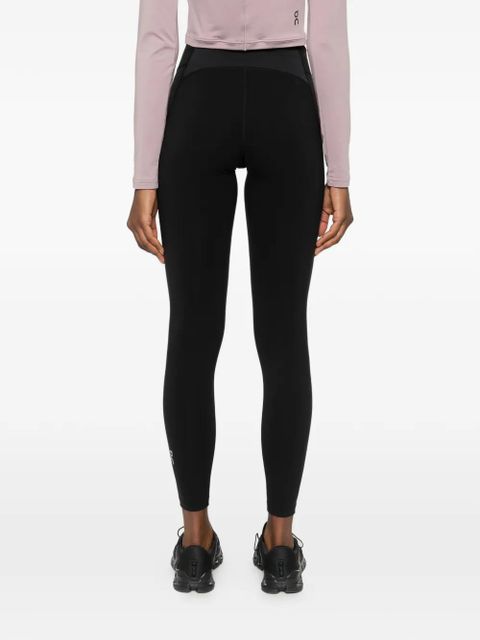 On Running logo-print performance tights - Black