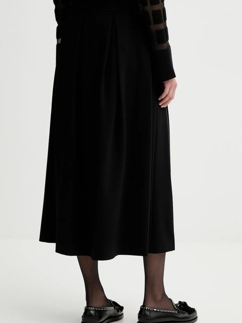 Liviana Conti spódnica kolor czarny midi rozkloszowana L5WI40