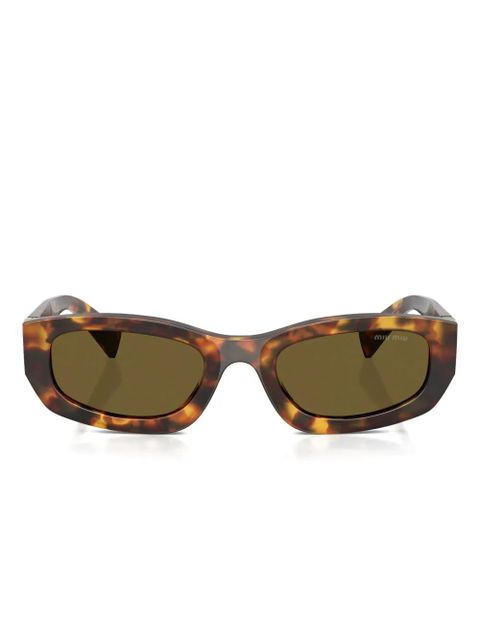 Miu Miu Eyewear rectangle-frame sunglasses - Brown - zdjęcie produktu nr 1