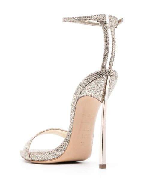 Casadei Blade 120mm metallic-finish sandals - Neutrals