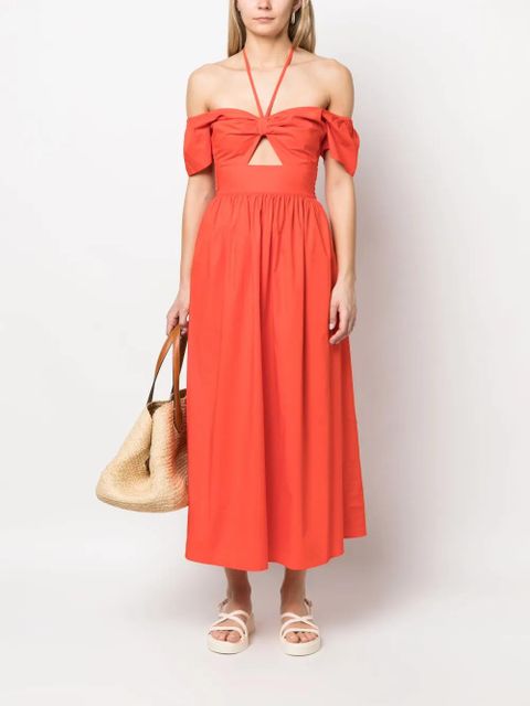 TWINSET off-shoulder halterneck dress - Orange - zdjęcie produktu nr 2