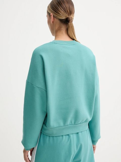 adidas bluza Essentials damska kolor turkusowy gładka JV7299