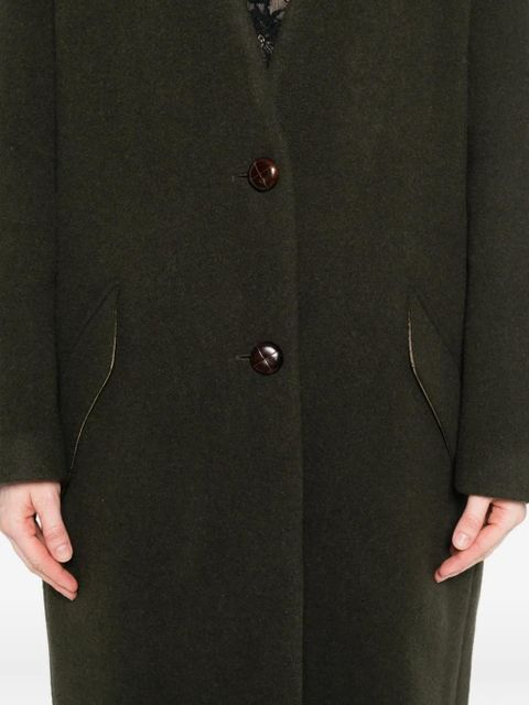 ISABEL MARANT button-front patch-pocket coat - Green