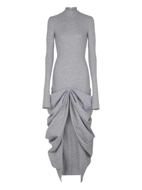 Balmain high-neck draped dress - Grey - zdjęcie produktu nr 1