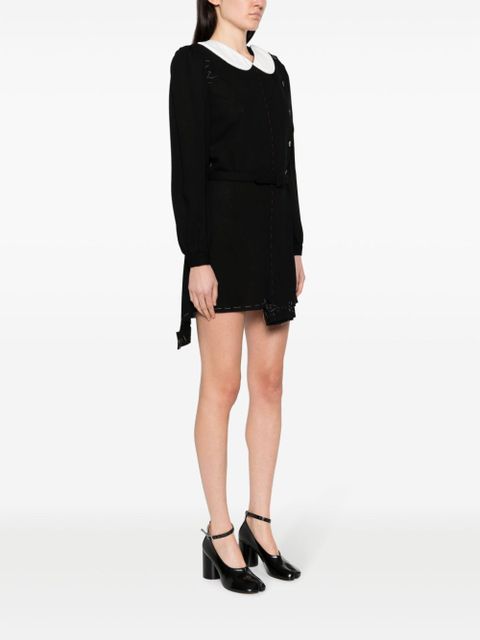 Maison Margiela Peter Pan-collar wool minidress - Black - zdjęcie produktu nr 2