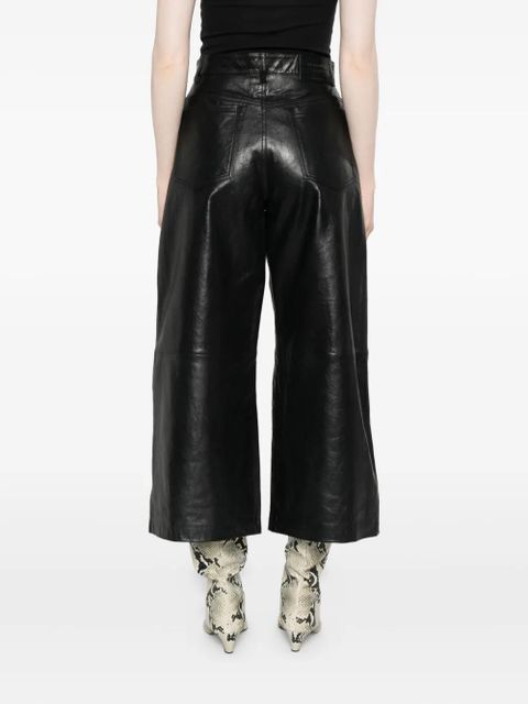 Weekend Max Mara leather panelled trousers - Black