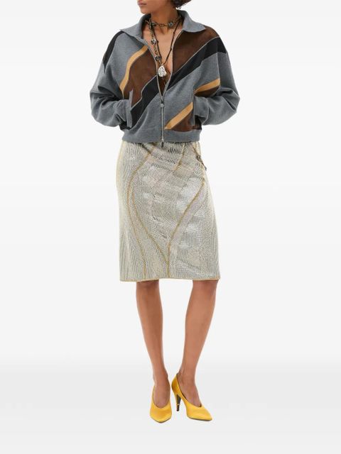 Versace panelled zip-up cardigan - Grey - zdjęcie produktu nr 2