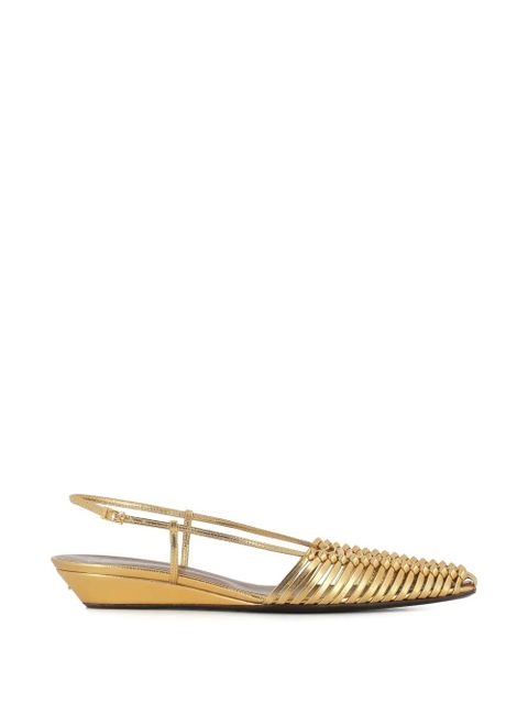 Giuseppe Zanotti Orsola woven pointed sandals - Gold - zdjęcie produktu nr 1