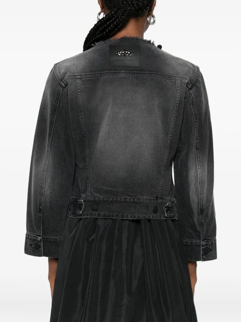 Simone Rocha distressed beaded jacket - Black