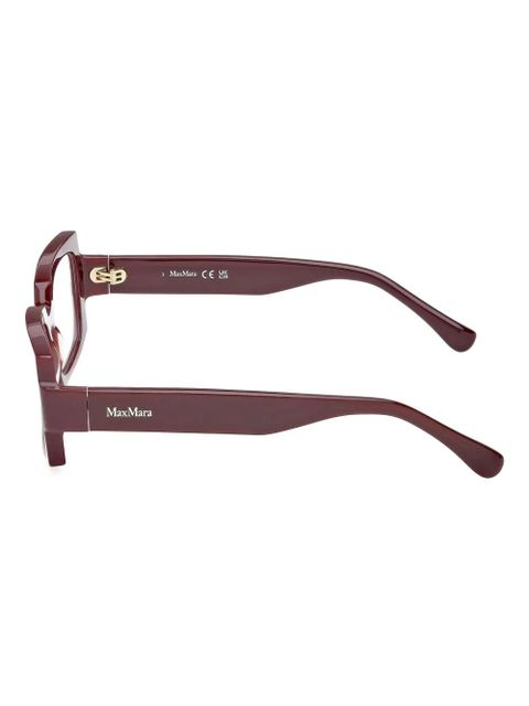 Max Mara Eyewear rectangle-frame glasses - SHINY BORDEAUX - zdjęcie produktu nr 2