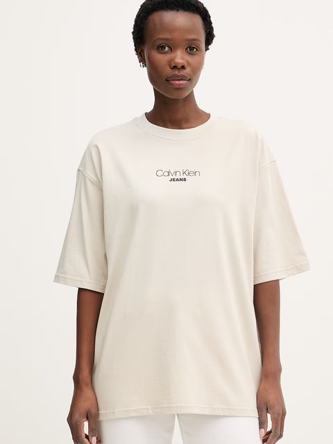 Calvin Klein Jeans t-shirt damski bawełniany - zdjęcie produktu nr 2