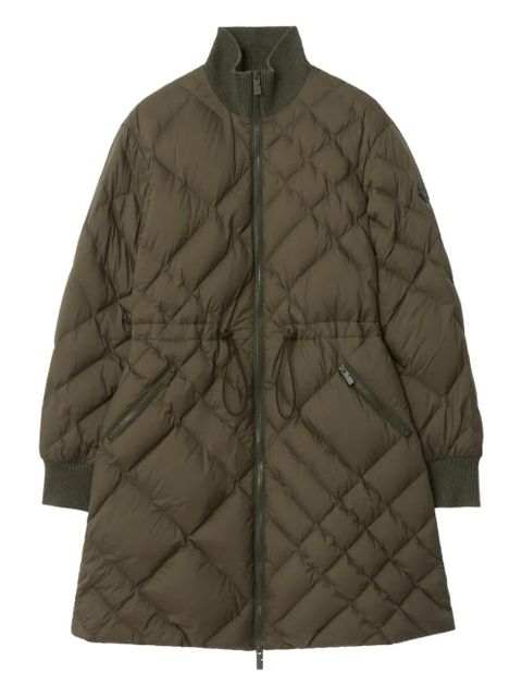 Burberry Danesbury check-stitch puffer coat - Green - zdjęcie produktu nr 1