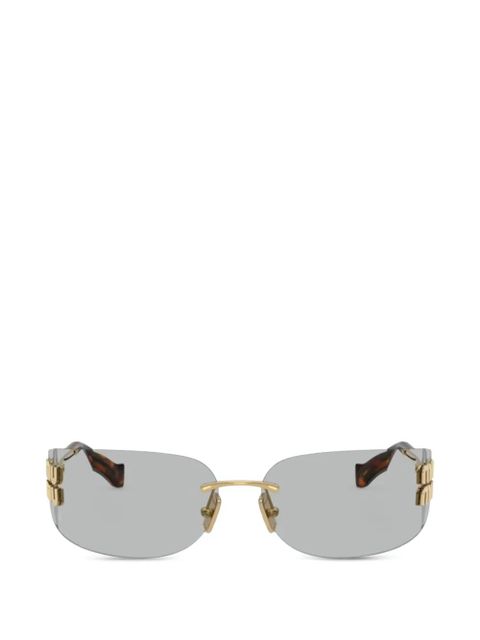 Miu Miu Eyewear logo-detail sunglasses - Gold - zdjęcie produktu nr 1