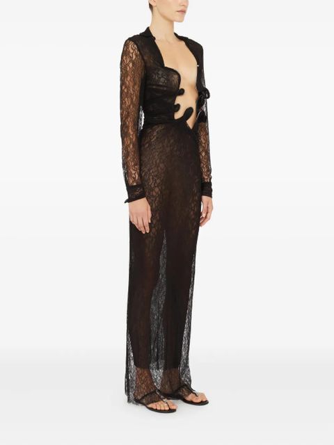 Christopher Esber Lace Venus maxi dress - Black