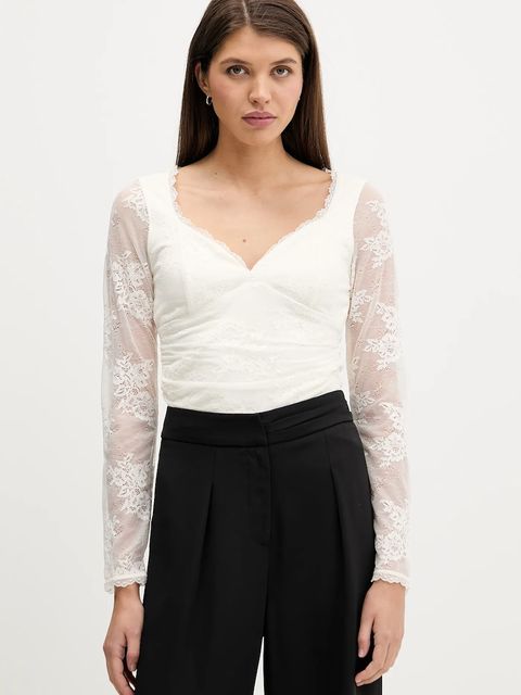 Abercrombie & Fitch bluzka damska kolor beżowy wzorzysta KI139-5872-178 - zdjęcie produktu nr 1