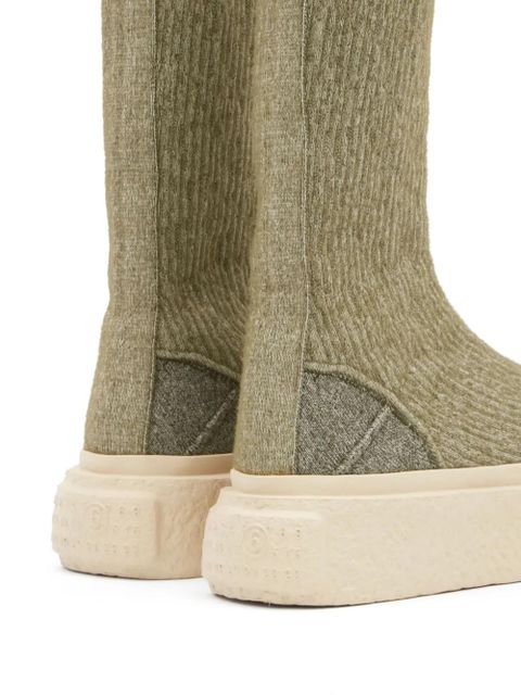 MM6 Maison Margiela numbers-motif sneakers - Green - zdjęcie produktu nr 2