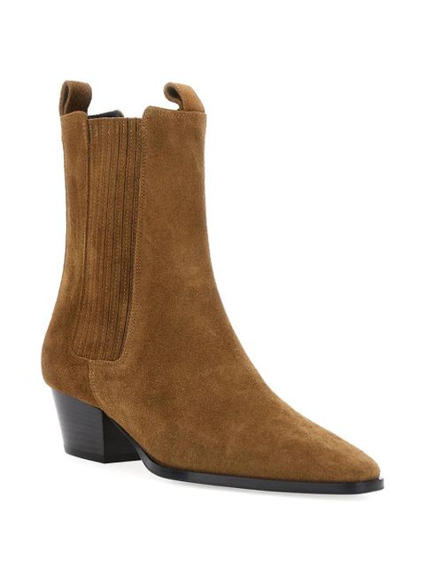 Aeyde side-panels pointed-toe ankle boots - Brown - zdjęcie produktu nr 2