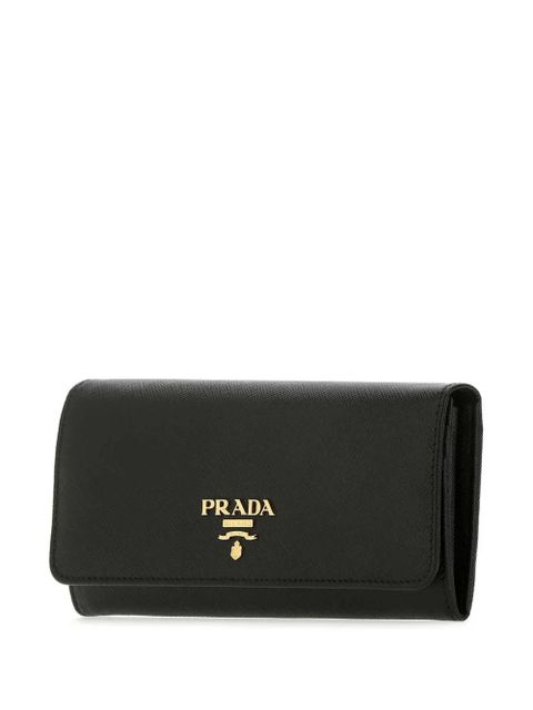 Prada large leather wallet - Black