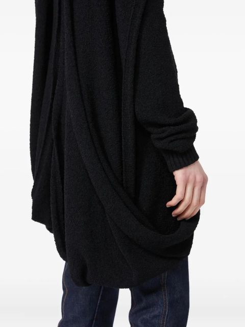 Max Mara roll-neck draped knitted top - Black
