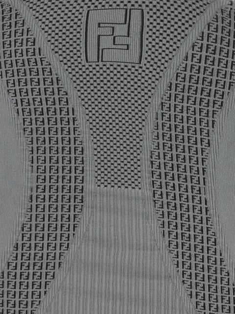 FENDI monogram turtleneck top - Grey